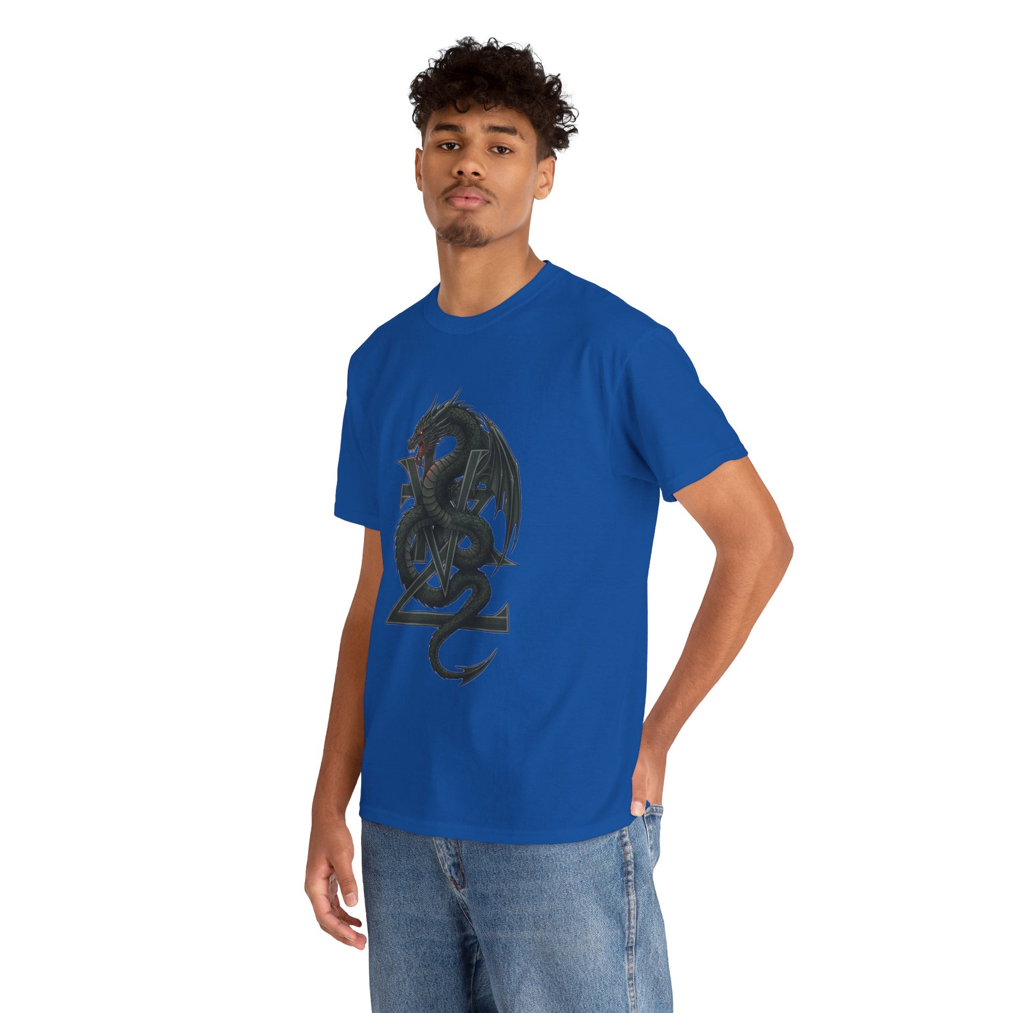 Dragon Crest T-Shirt — Gothic Black Dragon Emblem Tee