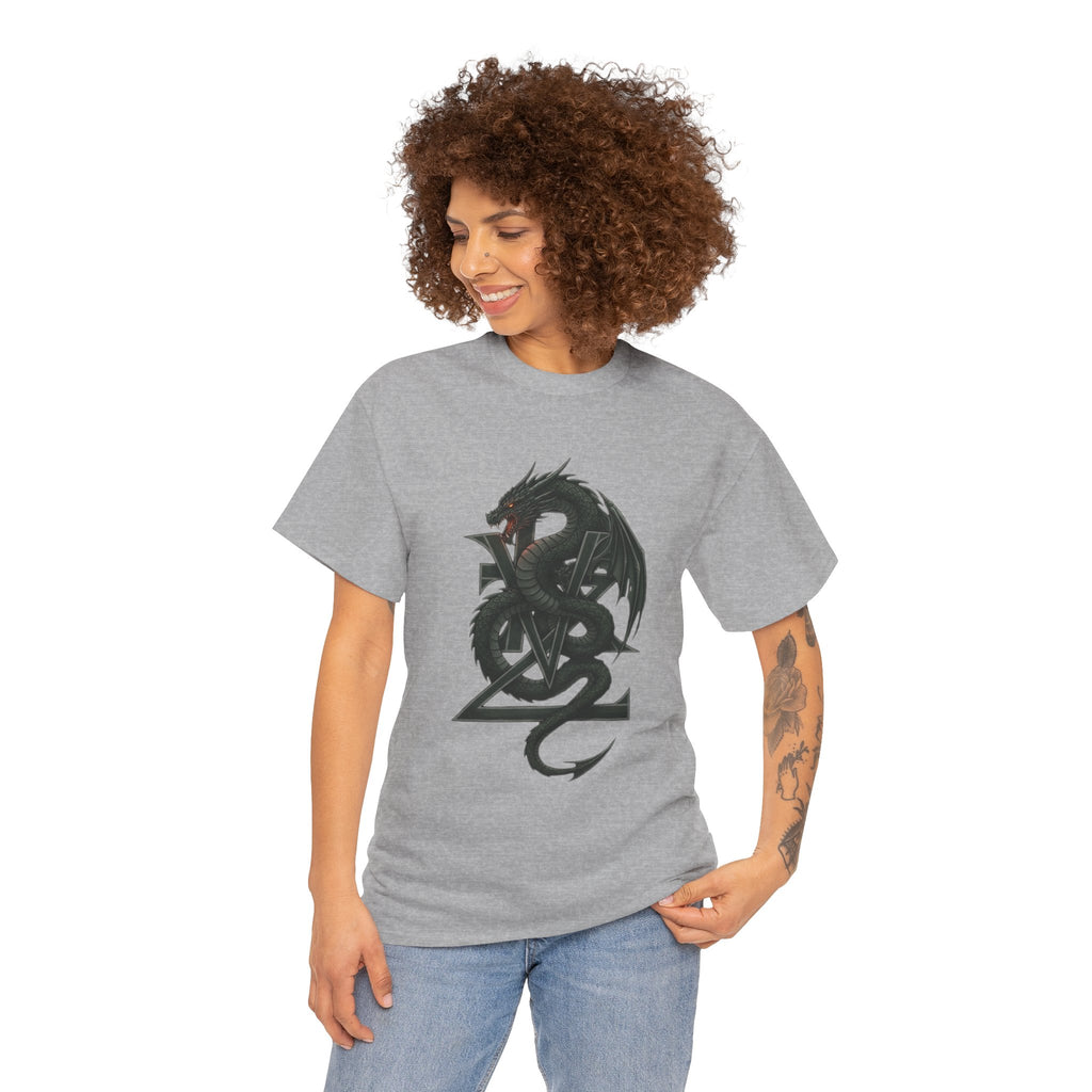 Dragon Crest T-Shirt — Gothic Black Dragon Emblem Tee