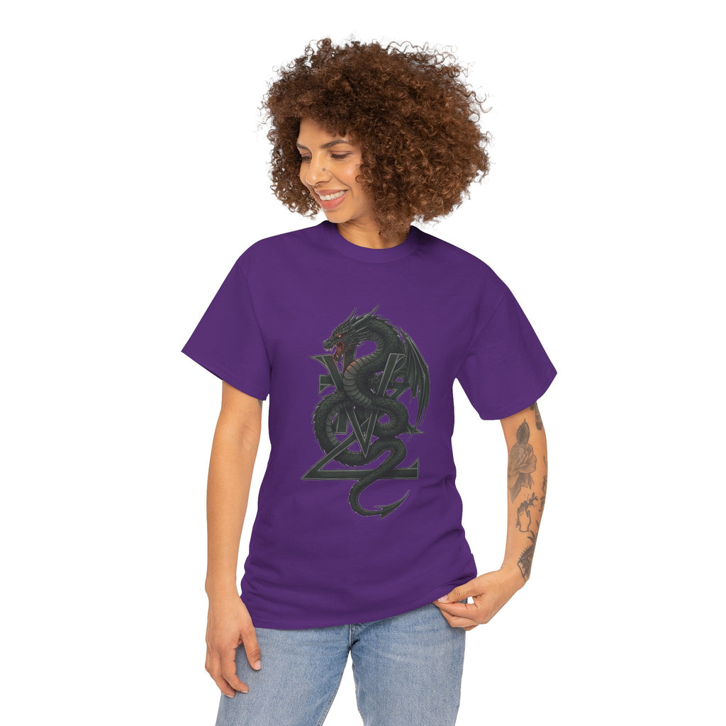 Dragon Crest T-Shirt — Gothic Black Dragon Emblem Tee