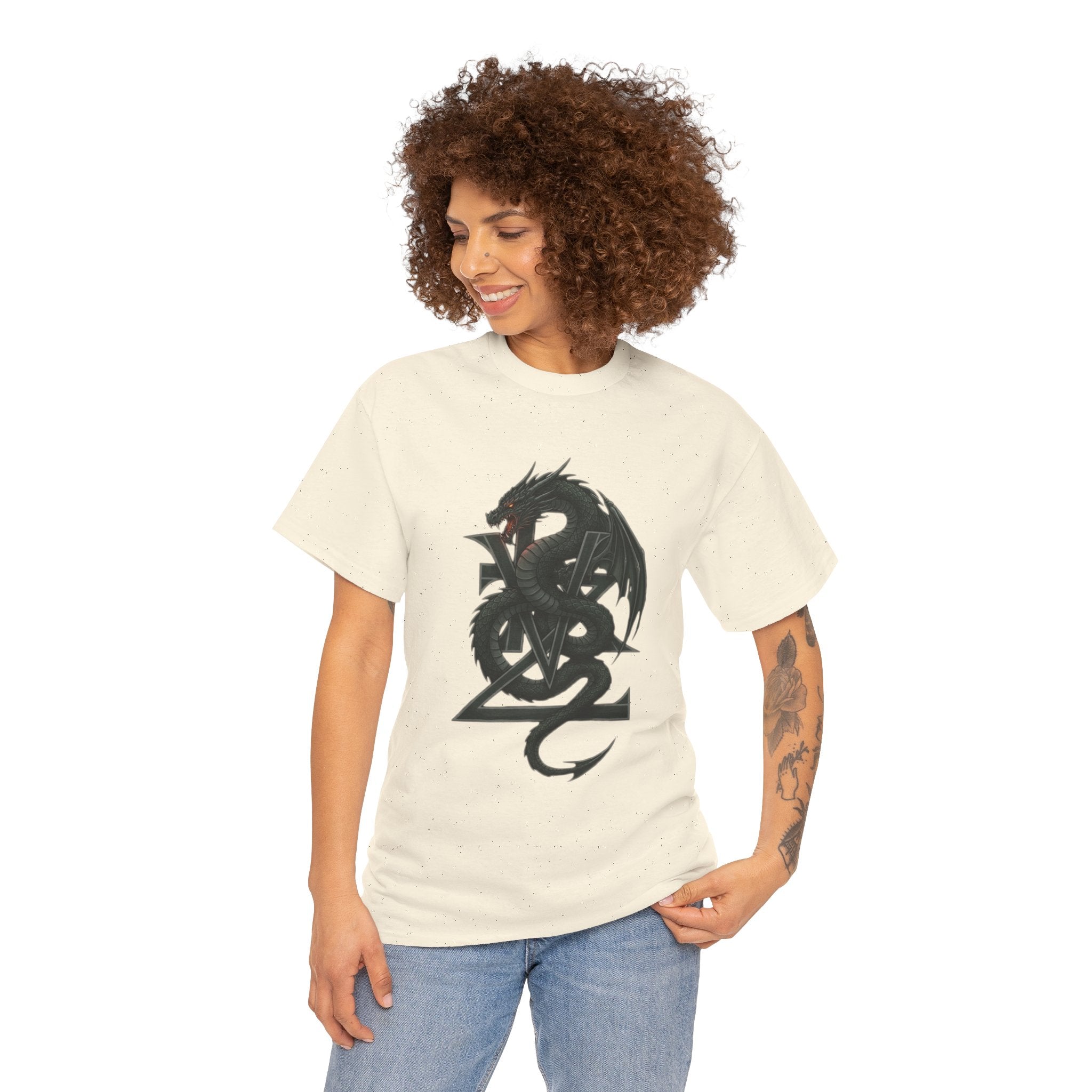 Dragon Crest T-Shirt — Gothic Black Dragon Emblem Tee