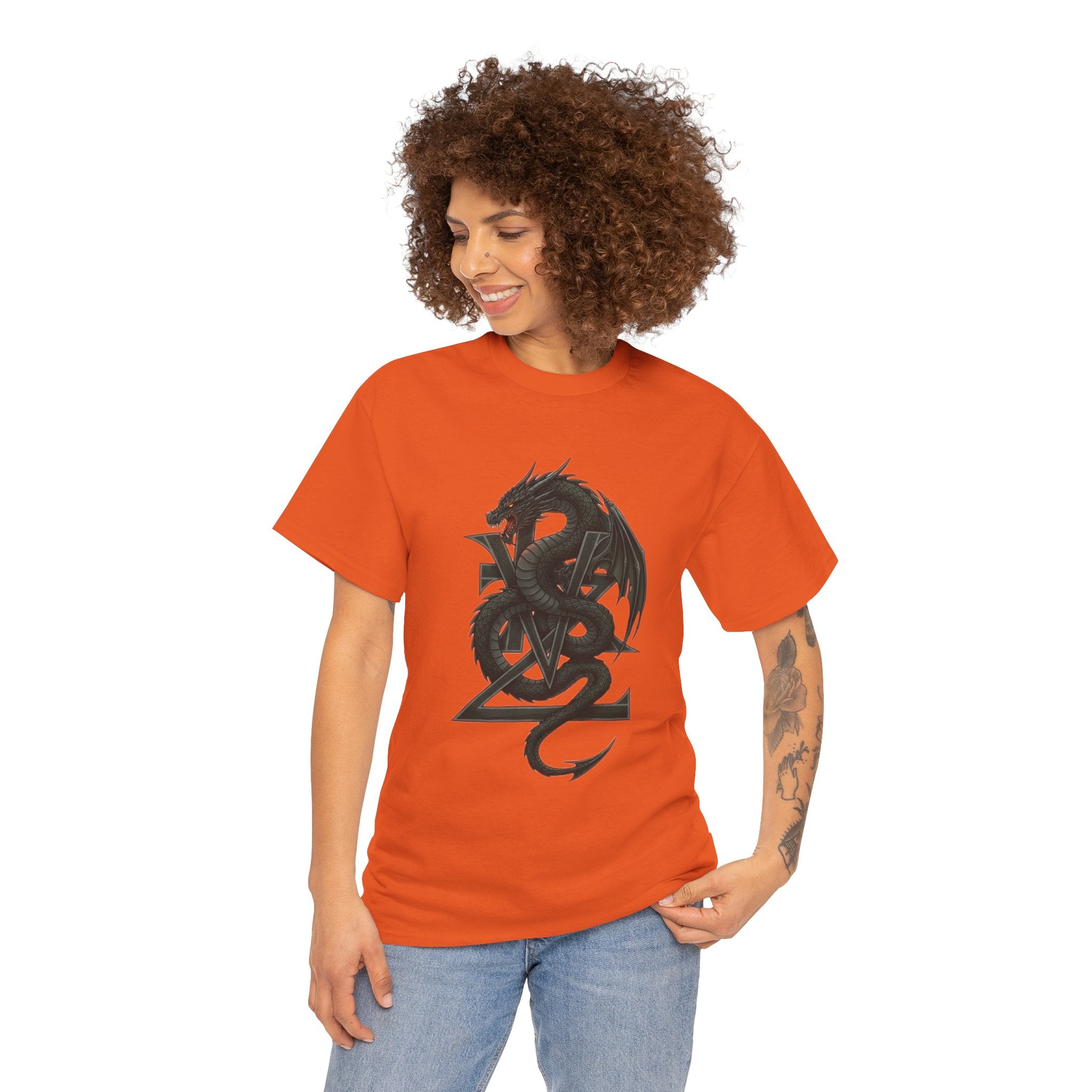 Dragon Crest T-Shirt — Gothic Black Dragon Emblem Tee
