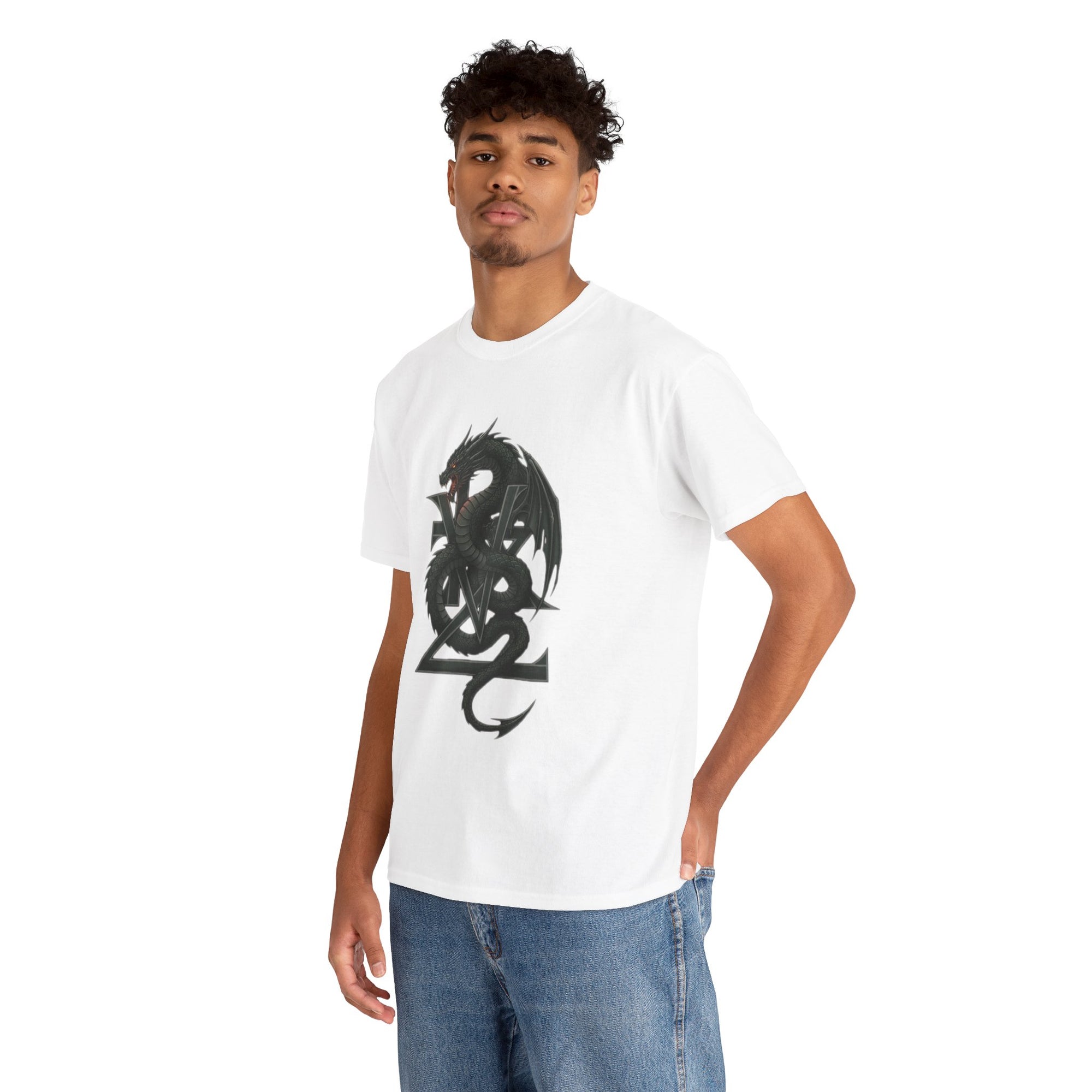 Dragon Crest T-Shirt — Gothic Black Dragon Emblem Tee