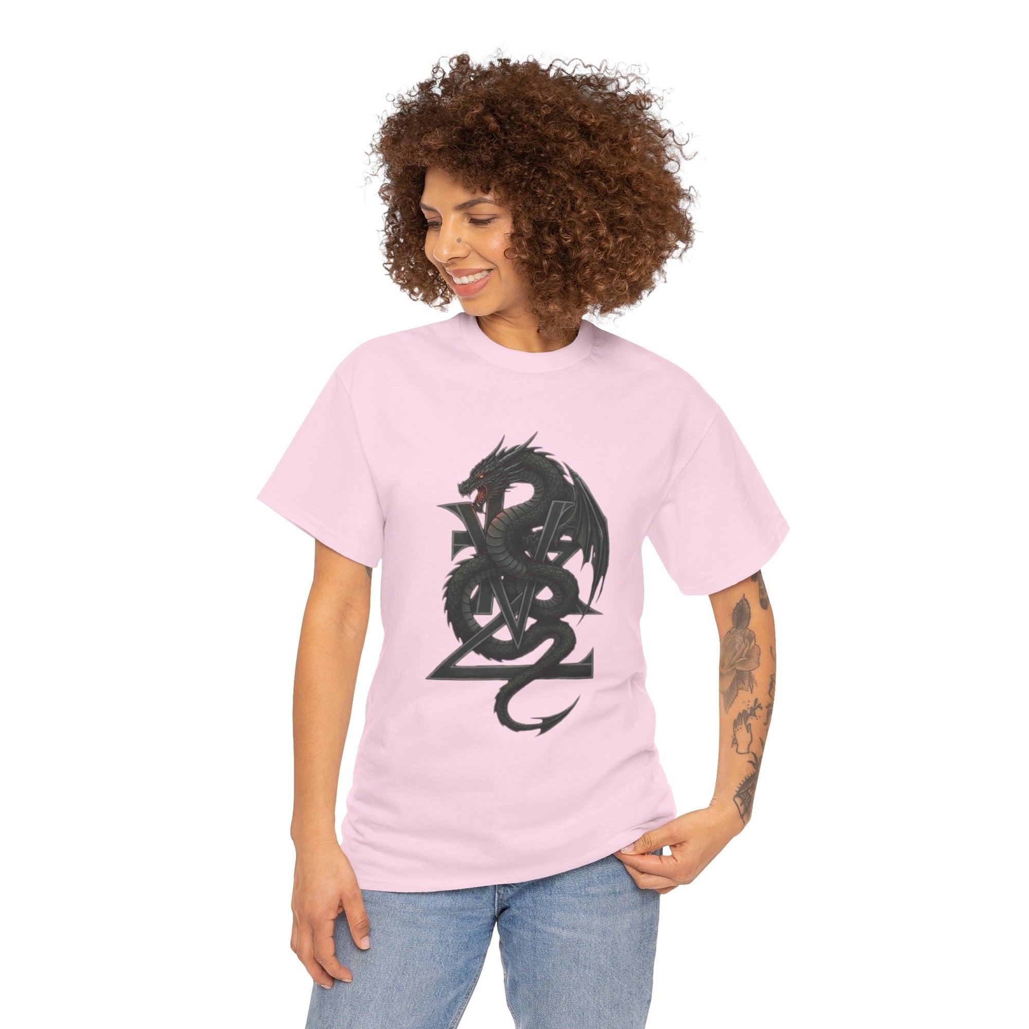 Dragon Crest T-Shirt — Gothic Black Dragon Emblem Tee