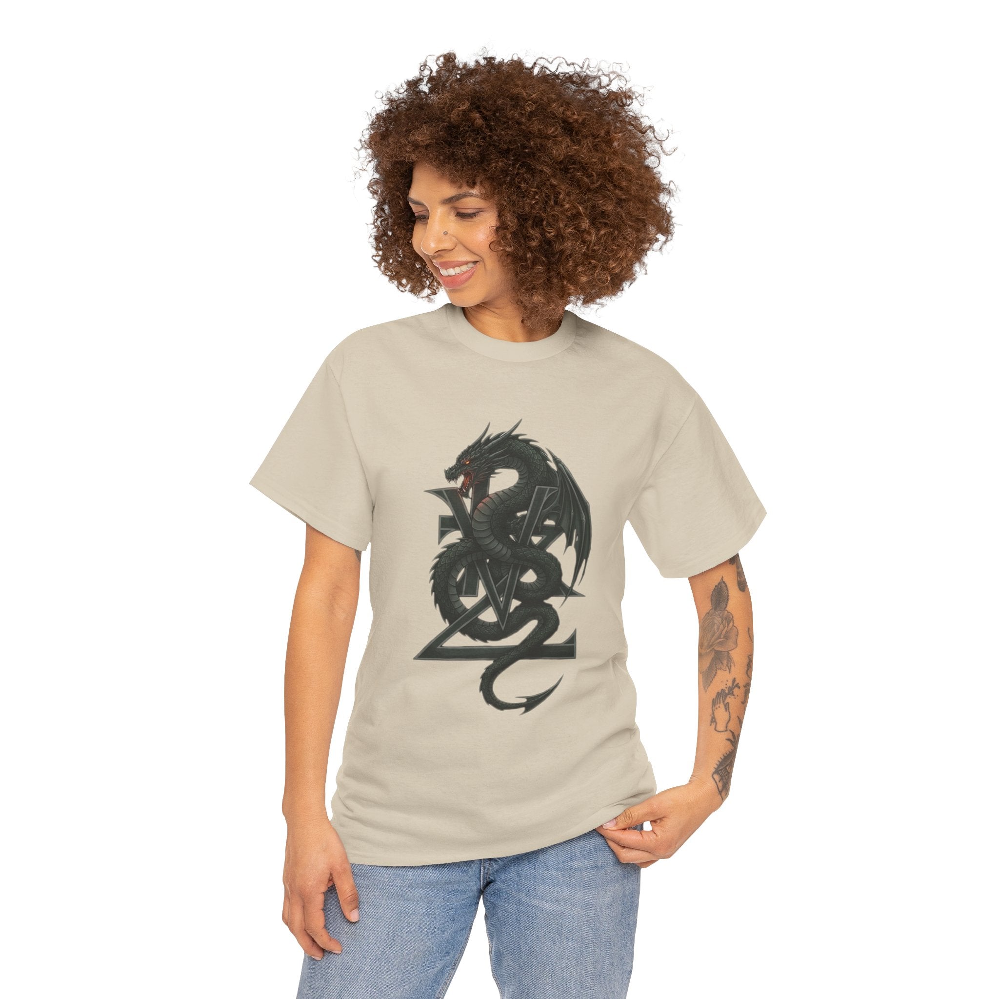 Dragon Crest T-Shirt — Gothic Black Dragon Emblem Tee