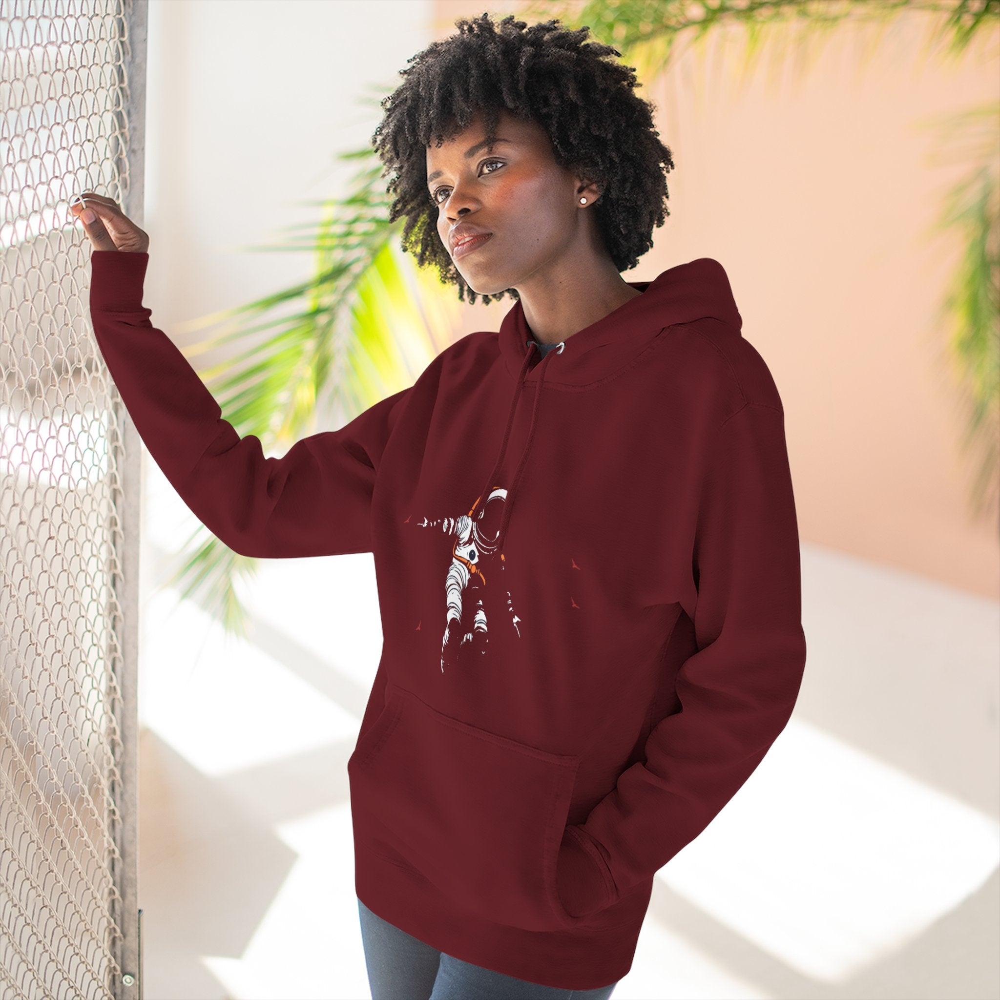 The Astral Wanderer Fleece Hoodie – Minimal Comfort, Adventurous Spirit