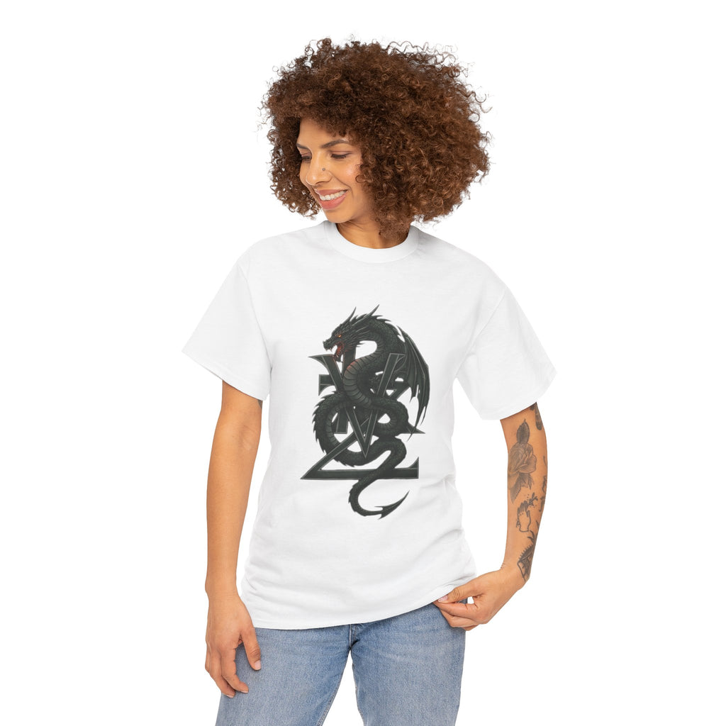 Dragon Crest T-Shirt — Gothic Black Dragon Emblem Tee