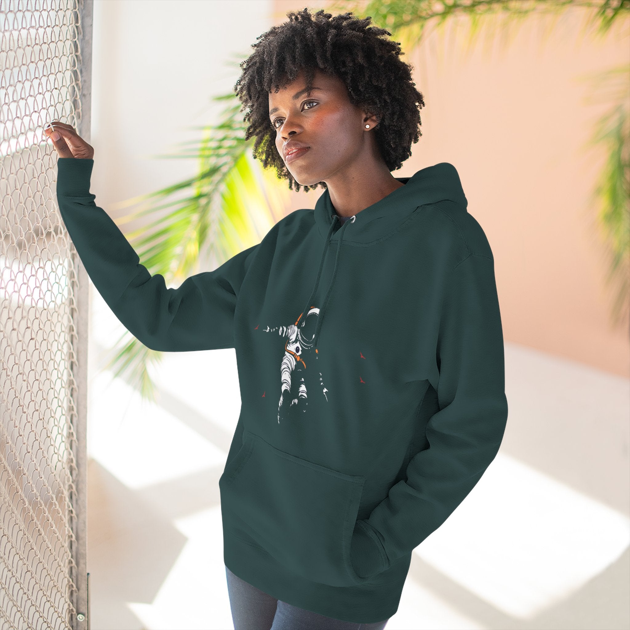 The Astral Wanderer Fleece Hoodie – Minimal Comfort, Adventurous Spirit