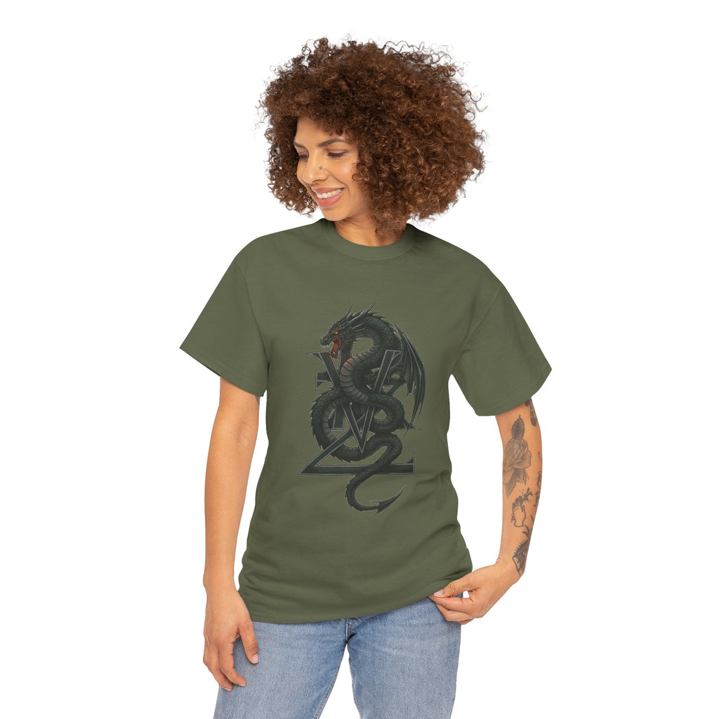 Dragon Crest T-Shirt — Gothic Black Dragon Emblem Tee