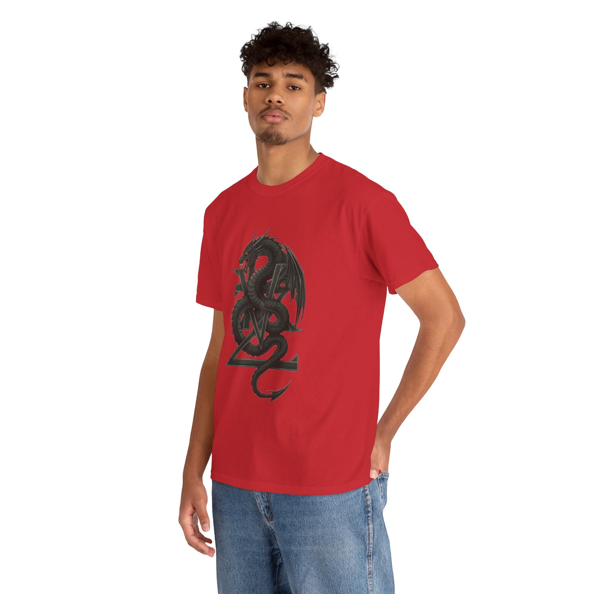 Dragon Crest T-Shirt — Gothic Black Dragon Emblem Tee