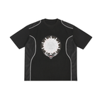 Celestial Sun Contrast Piped Mesh Panel Tee