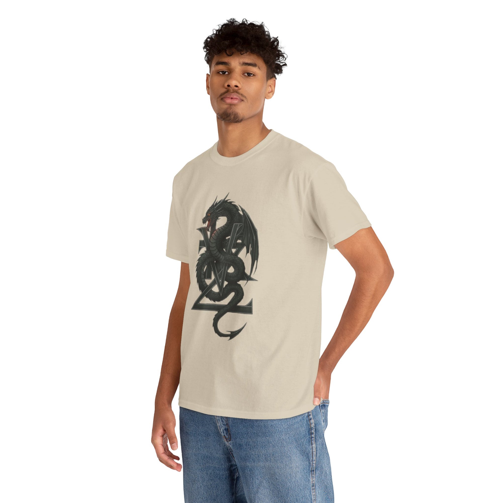 Dragon Crest T-Shirt — Gothic Black Dragon Emblem Tee