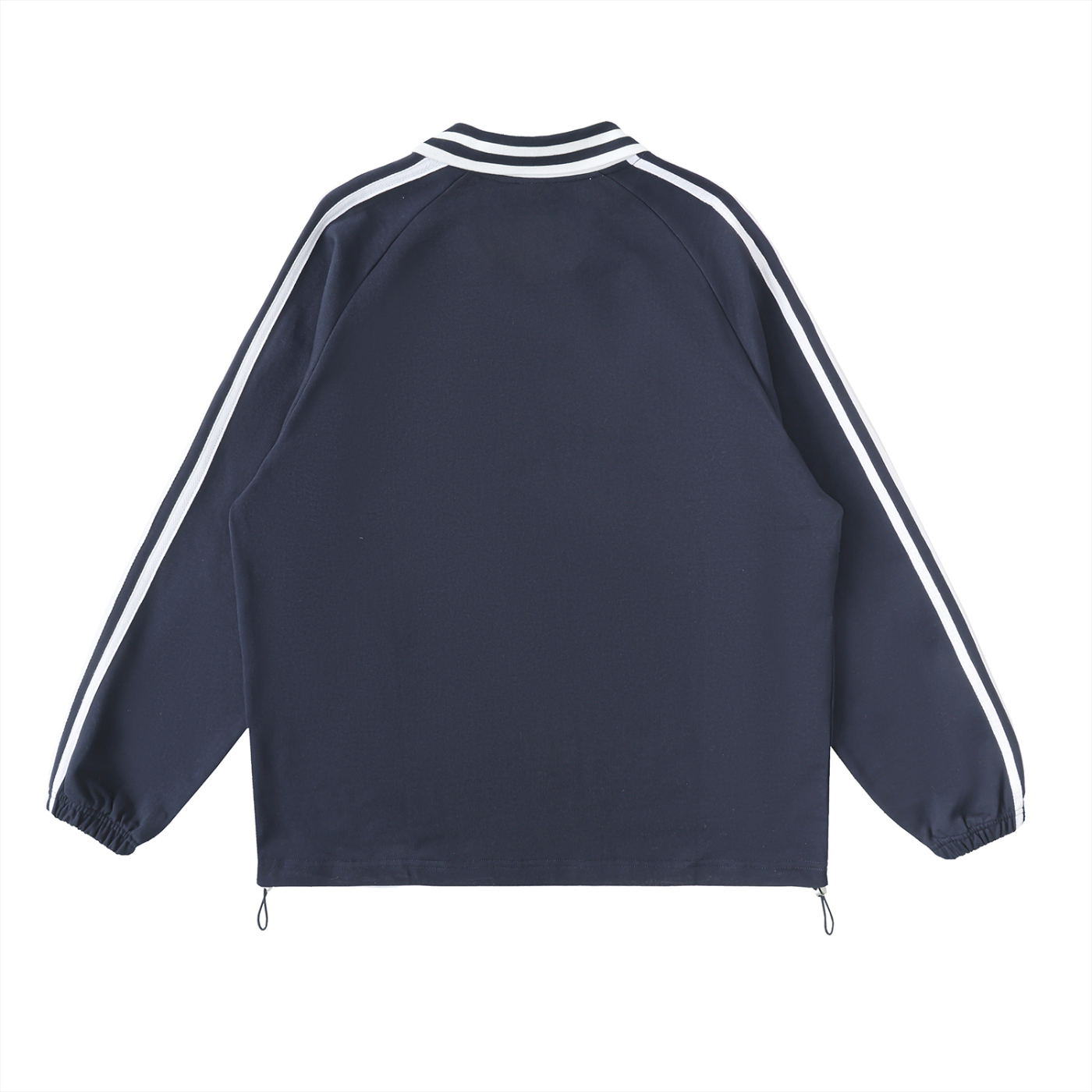 VERZYLE Polo Collar Sweatshirt with Contrast Stripes